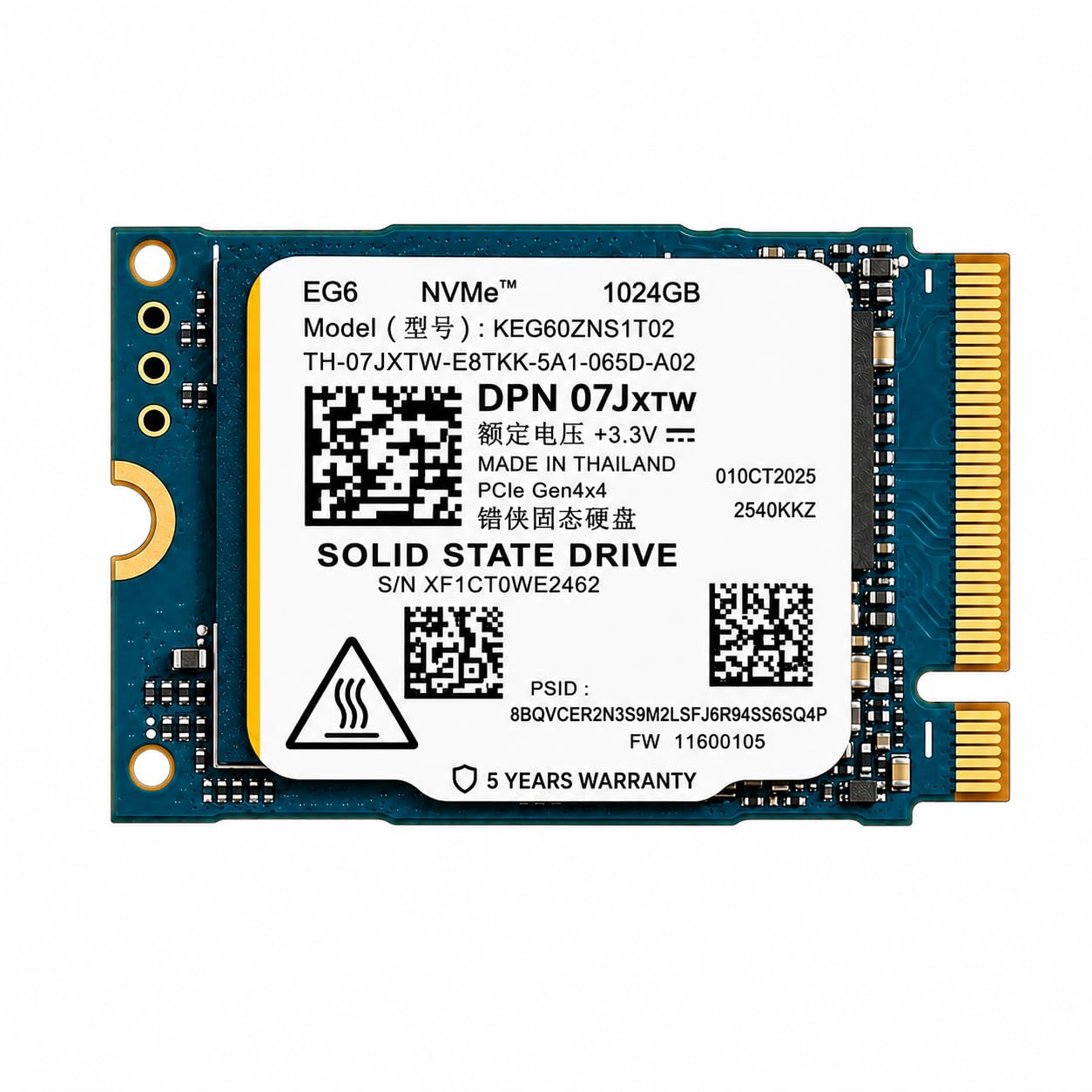 Amazon.in: Buy 1TB M.2 NVMe SSD EG6 (OEM) Compatible with KIOXIA
